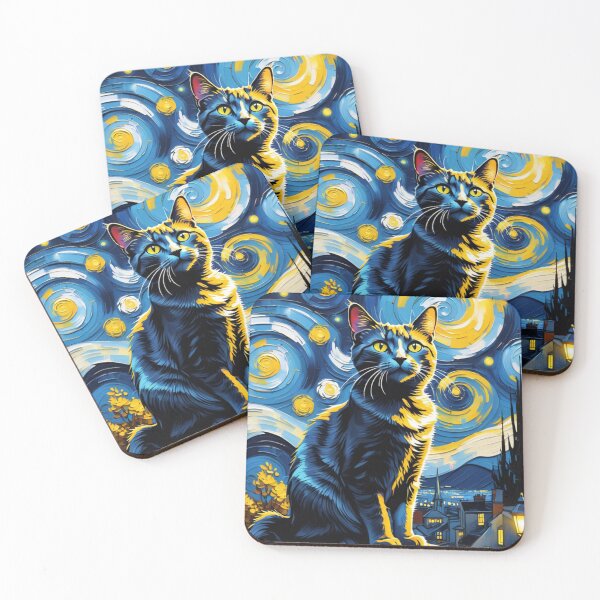 Item preview, If Banksy Met Van Gogh - A Cat and the Starry Night designed and sold by Butler in the Home.
