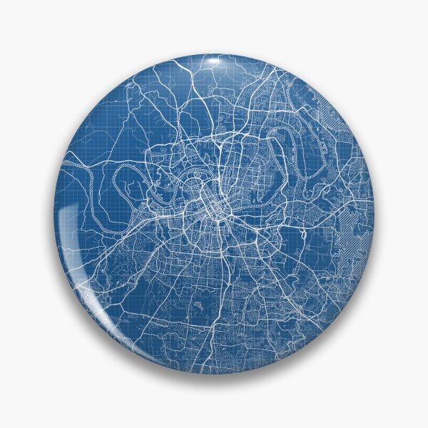 Item preview, Nashville City Map of Tennessee, USA - Blueprint designed and sold by deMAP.