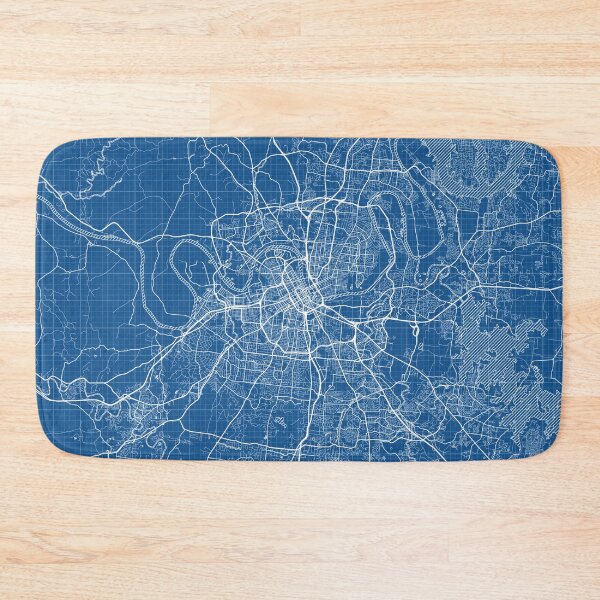 Item preview, Nashville City Map of Tennessee, USA - Blueprint designed and sold by deMAP.