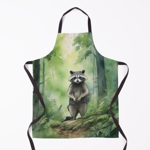 Item preview, Raccoon in Green forest_watercolour designed and sold by shokA Design.