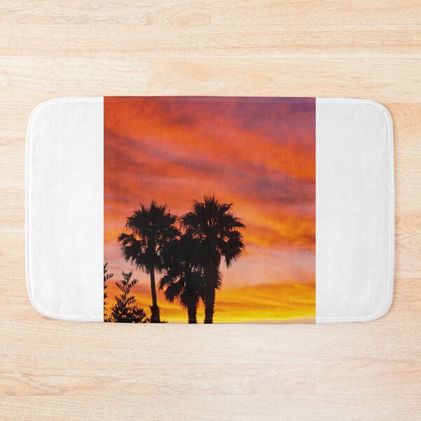 Item preview, Tropical Paradise, Palm Trees, Bright Orange Sunset Sky designed and sold by newburyboutique.
