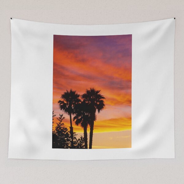 Item preview, Tropical Paradise, Palm Trees, Bright Orange Sunset Sky designed and sold by newburyboutique.