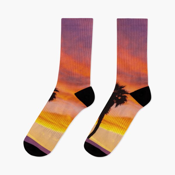 Item preview, Tropical Paradise, Palm Trees, Bright Orange Sunset Sky designed and sold by newburyboutique.