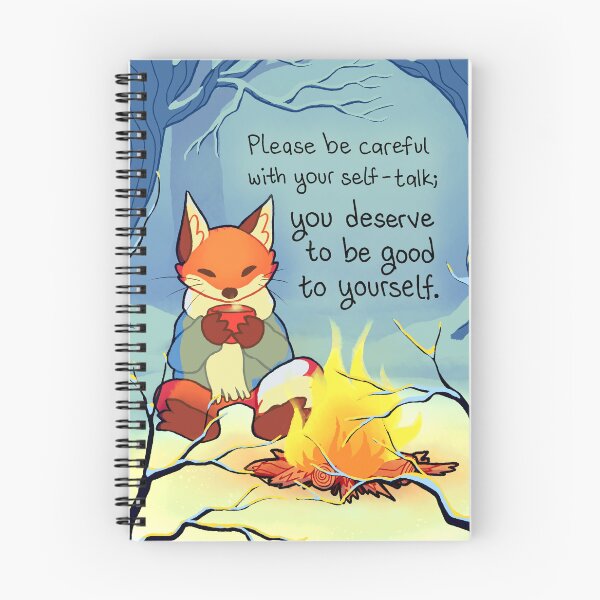Item preview, "Be Good to Yourself" Cozy Winter Fox designed and sold by thelatestkate.