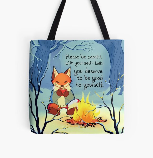 Artikel-Vorschau von „Sei gut zu dir selbst“ Cozy Winter Fox, designt und verkauft von thelatestkate.