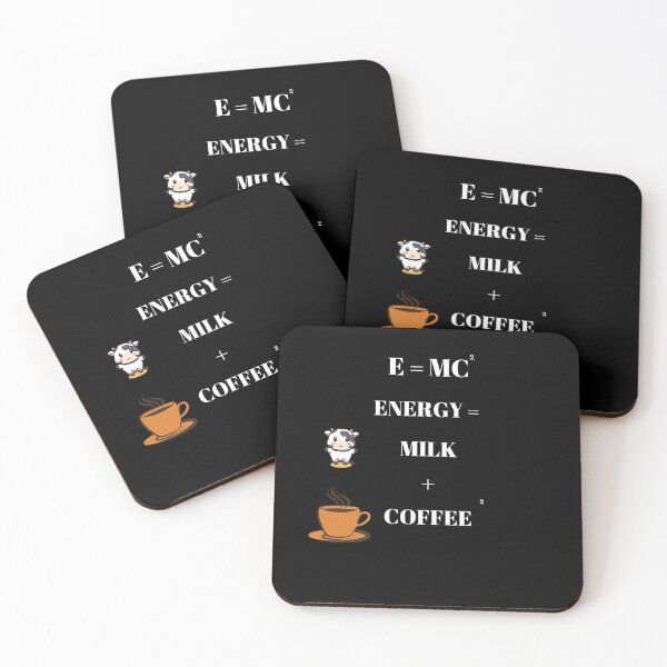 Item preview, E = MC Square - Milk - Coffee - Kawaii - Cow  designed and sold by TheHappyK.