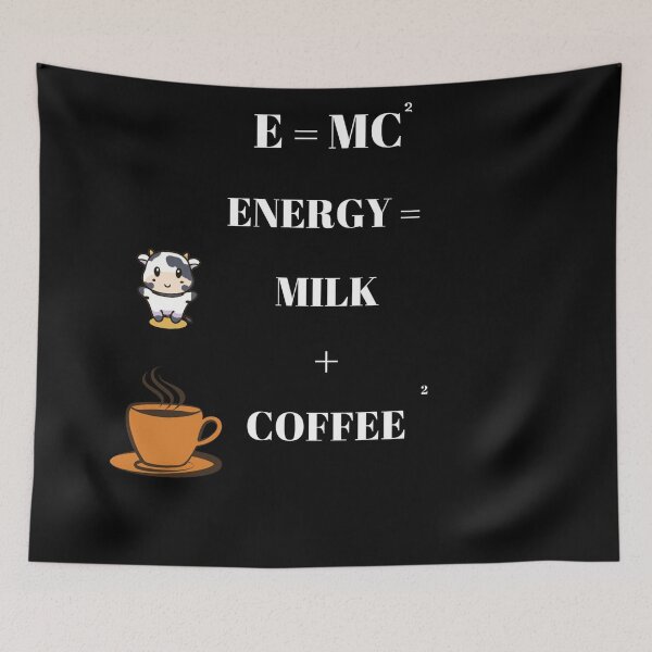 Item preview, E = MC Square - Milk - Coffee - Kawaii - Cow  designed and sold by TheHappyK.