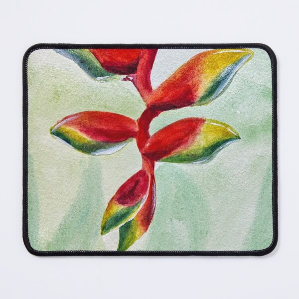 Item preview, Red Watercolor Heliconia - Tropical Floral Print designed and sold by julyperson.