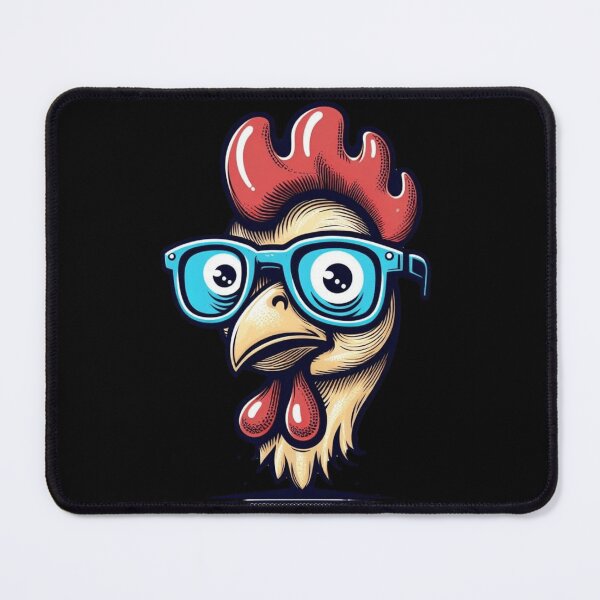 Item preview, Funny Chicken Head with Blue Glasses designed and sold by HeadTurningArt.