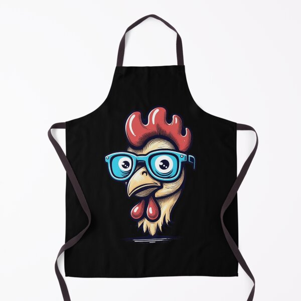 Item preview, Funny Chicken Head with Blue Glasses designed and sold by HeadTurningArt.
