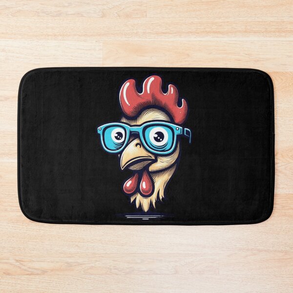 Item preview, Funny Chicken Head with Blue Glasses designed and sold by HeadTurningArt.