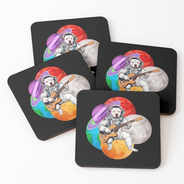 Item preview, GUITARIST ASTRONAUT DOG 2 – astronaut dog – space dog - cosmonaut dog- rock dog designed and sold by Musicians-world.