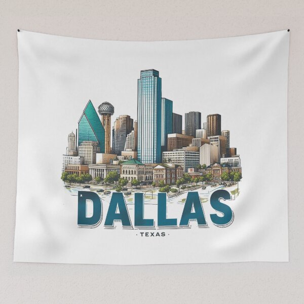 Item preview, Dallas Texas Watercolor Illustration designed and sold by PaintMeWorld.