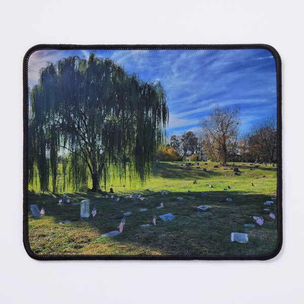 Item preview, Brightly Colored Cemetery Landscape Photograph designed and sold by TwistedP-Photos.