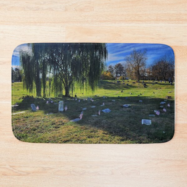 Item preview, Brightly Colored Cemetery Landscape Photograph designed and sold by TwistedP-Photos.