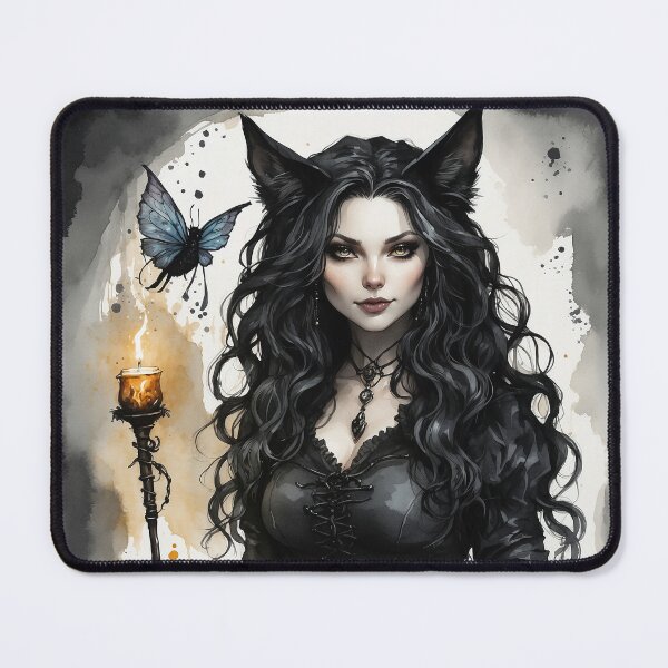 Item preview, Sorceress Black Cat, Magic Cat, Magic School for Cats designed and sold by MattCollinsShop.