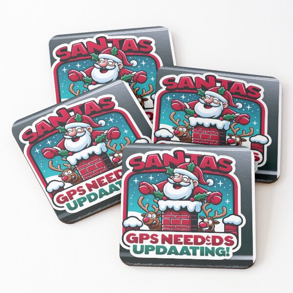 Item preview, "Santa's GPS Mishap - Comical Christmas Illustration designed and sold by Royaute.