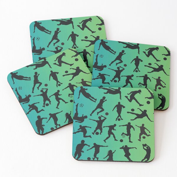 Item preview, Futebol Players Silhouette with Green Background designed and sold by PortugalGO.