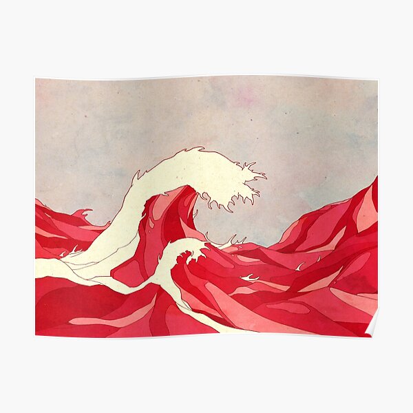 Cherry Waves Poster
