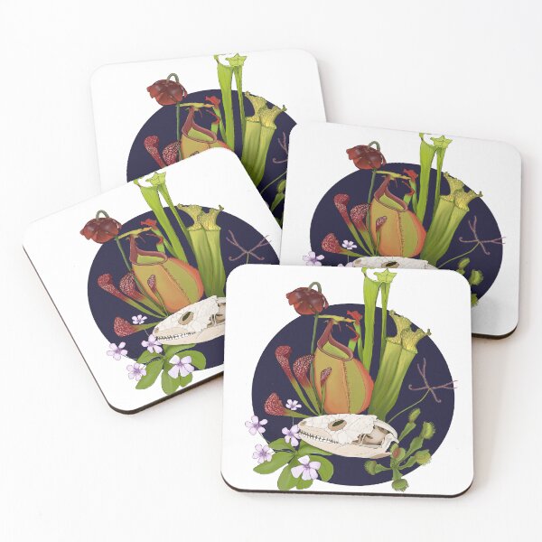 Item preview, Skink skull among carnivorous plants. designed and sold by birchleahf.