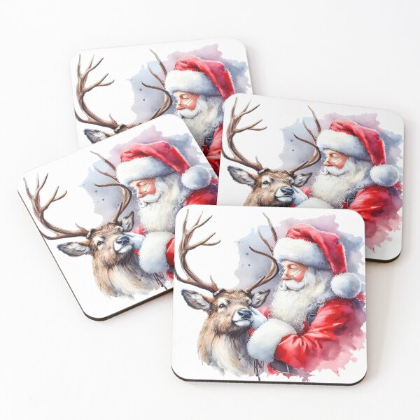 Item preview, Santa and Rudolph Cute funny Christmas festive design designed and sold by SideKickCreates.