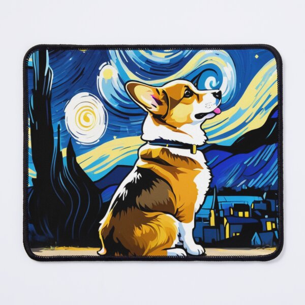 Item preview, If Banksy Met Van Gogh - An Urban Corgi Dog and the Starry Night designed and sold by Butler in the Home.