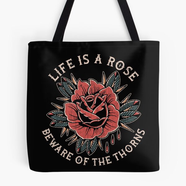 Item preview, Life is a Rose, Red Rose, Old School, Neo Traditional Style Tattoo designed and sold by Proverbial Wisdom Design.