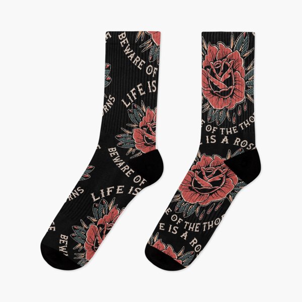 Item preview, Life is a Rose, Red Rose, Old School, Neo Traditional Style Tattoo designed and sold by Proverbial Wisdom Design.