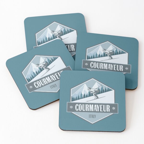 Item preview, Courmayeur Italy Vintage Skiing Design designed and sold by CynthiaGraphics.