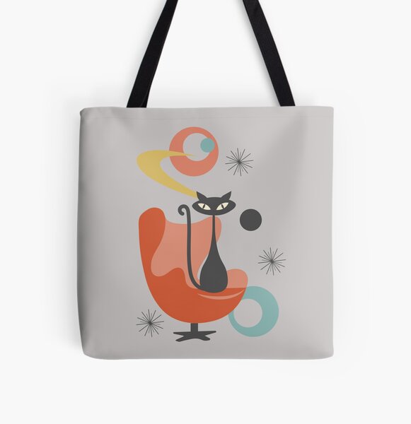 Item preview, 1950s Modern Mid Century Black Atomic Cat designed and sold by CapturedByeJ.
