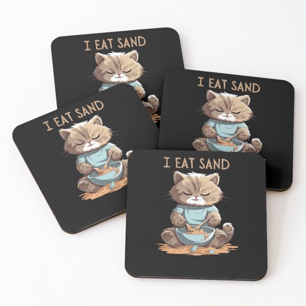 Item preview, I Eat Sand Funny Design With a Cat designed and sold by MG-MagicGallery.