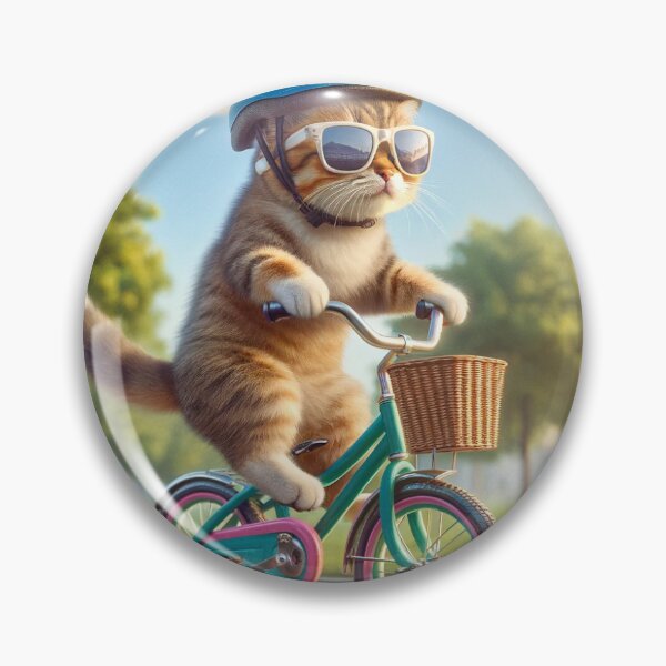 Item preview, Cat is riding a bike designed and sold by bestsolutionstr.