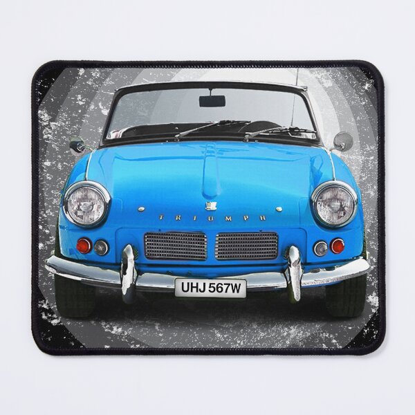 Item preview, Triumph Spitfire 1500 classic car blue retro designed and sold by KristyKreative.