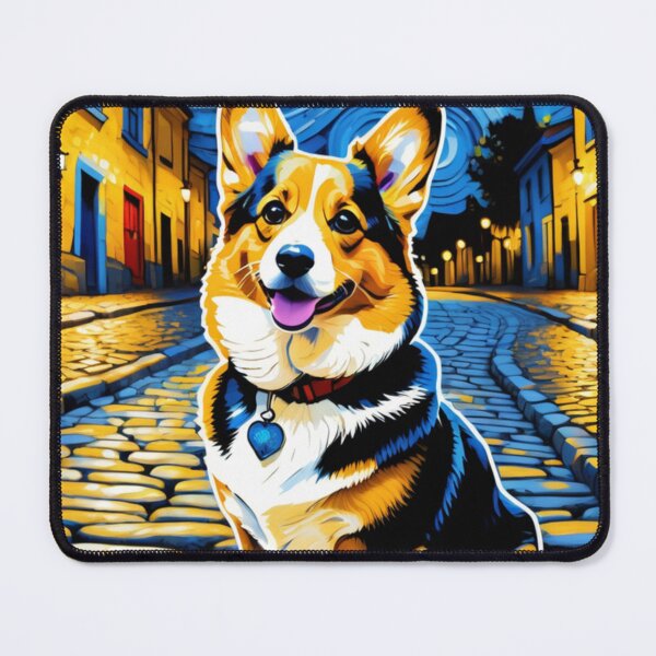 Item preview, If Banksy Met Van Gogh - An Urban Corgi Dog and the Starry Night designed and sold by Butler in the Home.