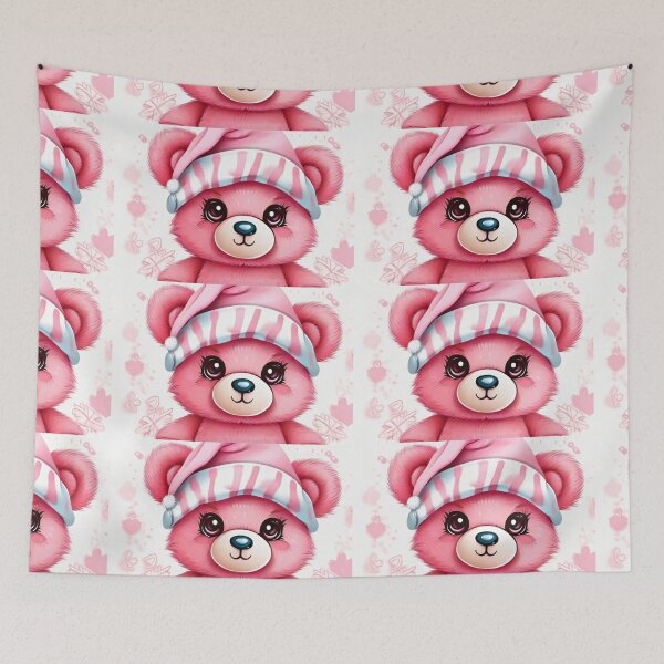 Item preview, Teddy's Merry Pink Christmas designed and sold by Mechanical-Artt.