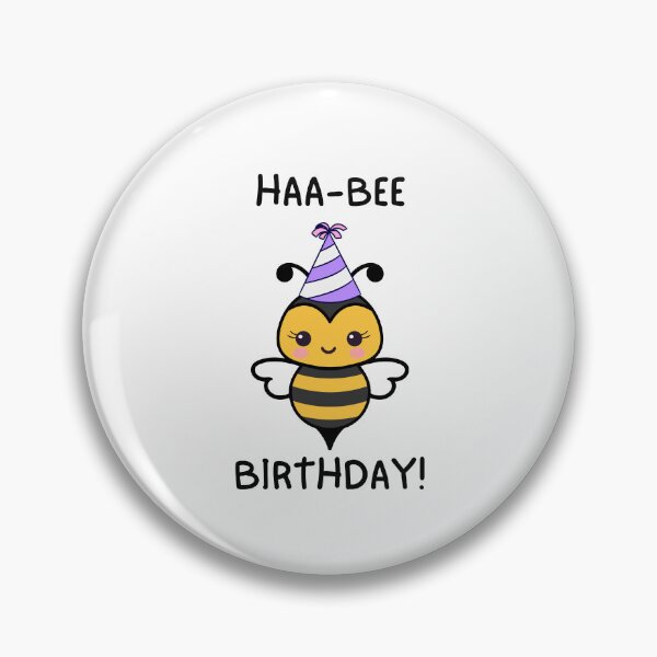 Item preview, Cute Bee Pun - Haa-Bee Birthday designed and sold by PurpleWay.