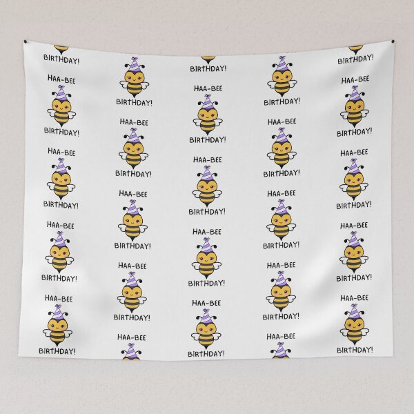 Item preview, Cute Bee Pun - Haa-Bee Birthday designed and sold by PurpleWay.