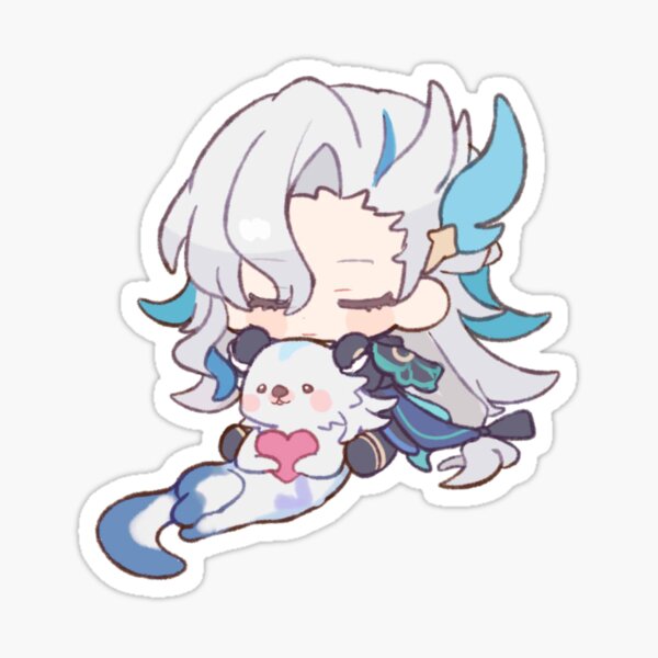 Item preview, Neuvillette chibi cute genshin impact otter designed and sold by Sara2806.
