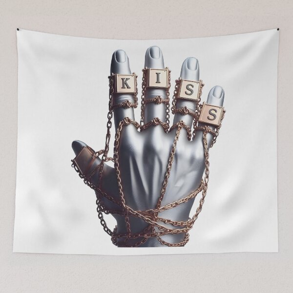 Item preview, Hand with KISS Plaques  designed and sold by Glariix.