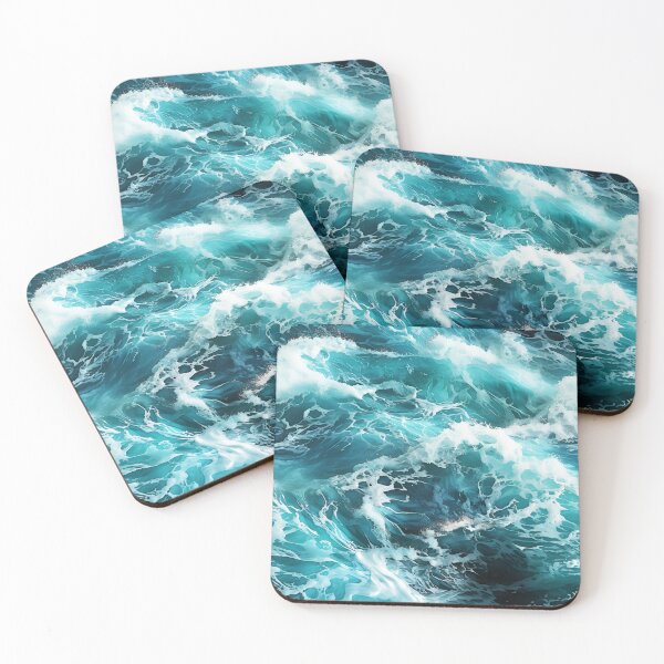 Item preview, Coastal Serenity: Turquoise Ocean Waves Home Decor Pattern designed and sold by adlydesigns.