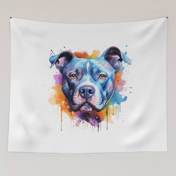 Artikelvorschau, Beauty Amstaff Lover Wasserfarbe entworfen und verkauft von SmileshareShop.