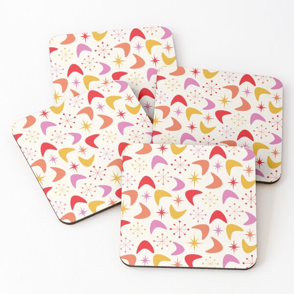 Item preview, Mid Century Colorful Boomerangs With Atomic Starbursts Pattern  designed and sold by Yasminepatterns .