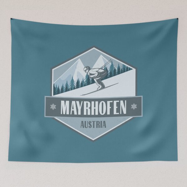 Item preview, Mayrhofen Austria Vintage Skiing Design designed and sold by CynthiaGraphics.