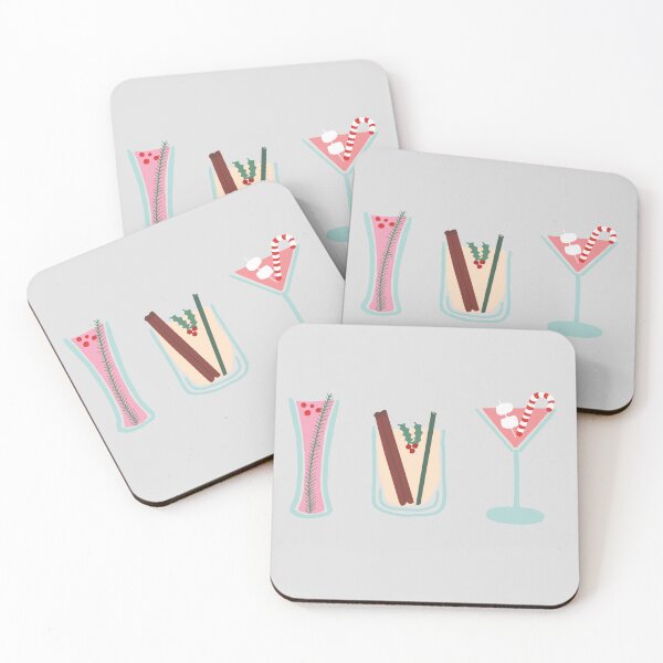 Item preview, Festive Holiday Cocktails Wall Print Wall Art designed and sold by crazyeydcreativ.