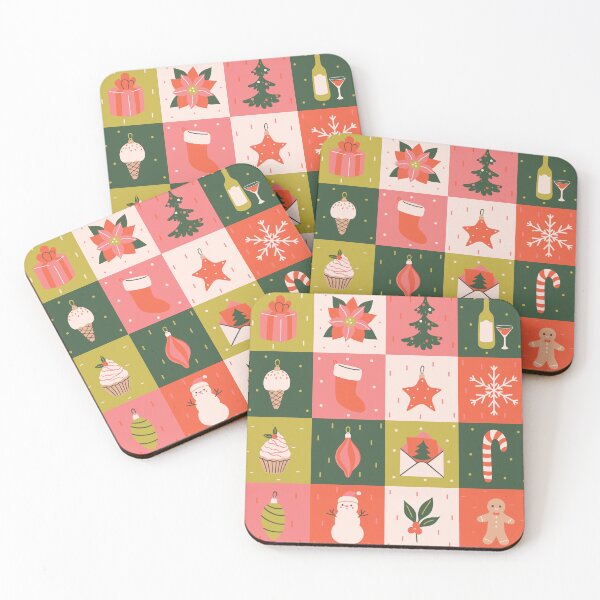 Item preview, Christmas items  checkered pattern designed and sold by burbura.