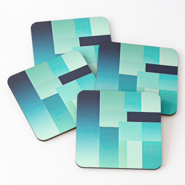 Item preview, Mint Navy Teal Neon Colors Gradient Stripes Pattern designed and sold by Bilisik.