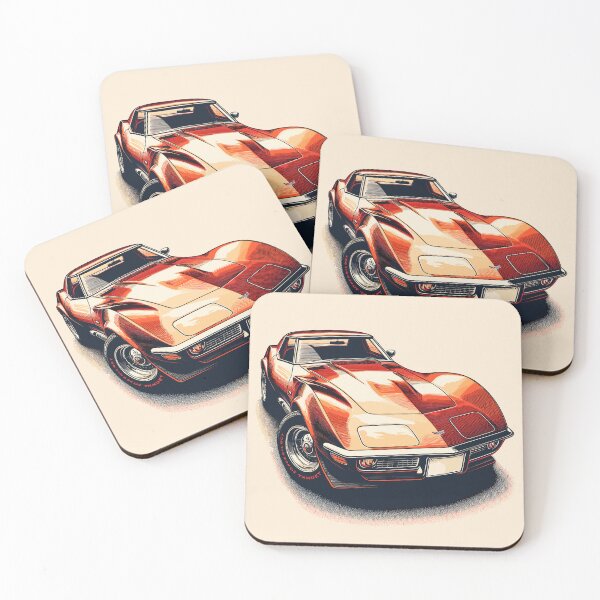 Item preview, Muscle car Chevy Corvette 70 seventies orange designed and sold by Martymcflay.