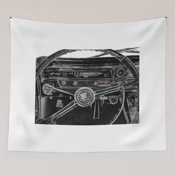 Item preview, 1963 Grand Prix Interior Steering Wheel, Vintage Car Interior designed and sold by BubbaCommerce.