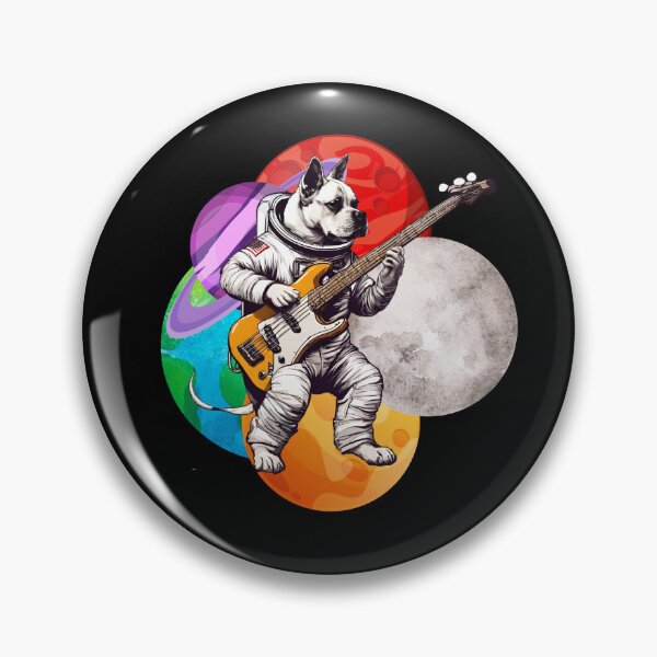 Aperçu de l'œuvre BASS ASTRONAUT DOG – chien astronaute – chien de l’espace – chien cosmonaute – chien de roche créée et vendue par Musicians-world.