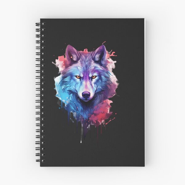 Artikelvorschau, Aquarellwolf entworfen und verkauft von Linework Studio.